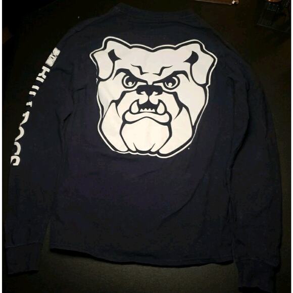 CHAMPION Mens Butler Graphic Top Long Sleeve Small Navy Blue Cotton AS03 - Picture 5 of 5